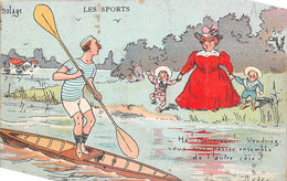 Thème Sport  .    Canotage . Dessinée       (Voir Scan) - Rudersport