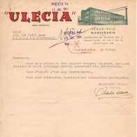 ESPAGNE Facture :  "ULEGIA"  JESUS SAIS  MAQUINARIA   1964 Logrono - Spain