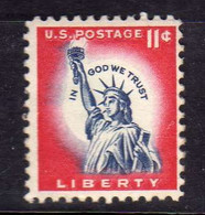 USA STATI UNITI 1954 1968 STATUE OF LIBERTY STATUA DELLA LIBERTÀ CENT 11c MLH - Unused Stamps