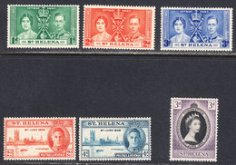 Saint Helena Island 1937,46,53 Mint Mounted, Sc# ,SG 128-130,141-142,152 - St. Helena