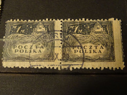 POLOGNE 1919 Paire De 1 MARK - Used Stamps