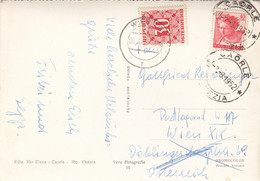 ÖSTERREICH NACHPORTO 1952 - 30 Gro Nachporto + 40 Lire Auf Ak CAORLE - Postage Due