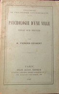 Psychologie D'une Ville - Essai Sur Bruges - Brugge   -  Door H. Fierens-Gevaert - 1901 - Geschichte