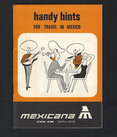 MEXICANA AIRLINES Pan Am Affiliate MEXICO. Original Vintage Booklet 18 Pages Touristic PUBLICIDAD Advertising - Advertisements