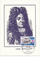 FRANCE - Carte Maximum - 0,80 Rattachement Du Cambrésis - Cambrai 14 Mai 1977 - Louis XIV (sujet Secondaire) - 1970-1979