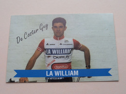 DE COSTER Guy ( LA WILLIAM ) Form. PK/CP ( 2 Scans ) ! - Cyclisme