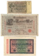 Germany Germania 1 + 20000 + 1000 Mark  Belle Banconote Storiche LOTTO 878 - Collections