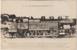 TRAINS D 25 LES LOCOMOTIVES FRANCAISES (P.-O) MACHINE-TENDER No 5314 A SURCHAUFFEUR SCHMIDT 2 CYLINDRES... - Treinen