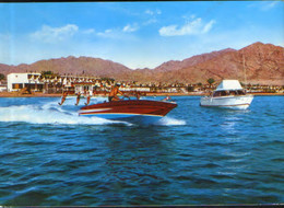 Jordan  - Postcard ,used -  Water Skiing - Skking At Aqaba -  2/scans - Ski Nautique