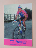 MARTINELLI GIANVITO ( LAMPRE > Professional Cycling Team 1992 ) Carte Publi Format 16,5 X 11 Cm. ( 2 Scans ) ! - Cyclisme