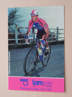 CORTINOVIS STEFANO ( LAMPRE > Professional Cycling Team 1992 ) Carte Publi Format 16,5 X 11 Cm. ( 2 Scans ) ! - Cyclisme