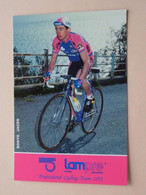 BODYK JACEK ( LAMPRE > Professional Cycling Team 1992 ) Carte Publi Format 16,5 X 11 Cm. ( 2 Scans ) ! - Cyclisme