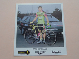 ZANINI STEFANO ( NAVIGARE * BLUE STORM * ITALBONIFICA ) Carte Format 10,5 X 11,5 Cm. ( Blanco Rug ) ! - Cyclisme