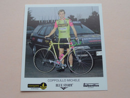 COPPOLILLO MICHELE ( NAVIGARE * BLUE STORM * ITALBONIFICA ) Carte Format 10,5 X 11,5 Cm. ( Blanco Rug ) ! - Cyclisme