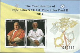 MALTE Bloc Canonisation Pape Jean-Paul II Neuf ** MNH - Malta