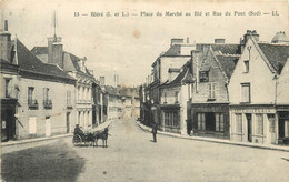 BLERE - Place Du Marché Au Blé Et Rue Du Pont (sud). - Bléré