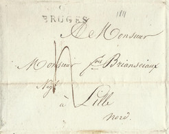 L 1811 Marque 9I/BRUGES + "4" Pour Lille - 1794-1814 (French Period)