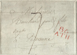 L 1804 Marque 86/ATH + "7" Pour Beaune - 1794-1814 (French Period)