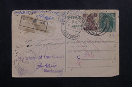 INDE - Entier Postal + Complément En Recommandé De Chittagong En 1942 , Voir Cachets Recto Et Verso - L 72213 - 1936-47 Roi Georges VI