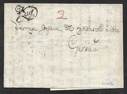 1814 21 MAI VORPHILA Faltbrief ZUG (kursiv) N. GERSAU. SCHÖNER ABSCHLAG Winkler 3944 - ...-1845 Prephilately