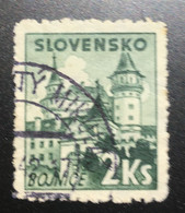 Slovakia/Slovensko 2 Koruna 1941 Slovak Castles And Mansions - Bojnice Castle - Oblitérés