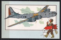 Tintin : Chromo " Zien En Weten " Par Hergé : Aviation Guerre 1939-1945 : N° 46 Editions CASTERMAN. - Altri & Non Classificati