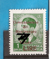 CG- MONT  2  1941 35 A--RRR-ERROR-  G  -  SELTEN SEHR !!!!!!   ITALIEN   OCCUPATION LUX   -MONTENEGRO CRNA GORA  Mnh - Montenegro