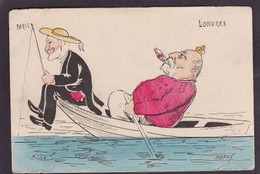 CPA Angleterre Royaume Uni Satirique Caricature Edward VII Edouard Non Circulé Loubet - Sonstige & Ohne Zuordnung