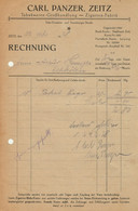 Zeitz Anhalt 1928 (!!) Deko Rechnung " Carl Panzer Zigarren-Fabrik Tabakwaren Großhandel " - Alimentare
