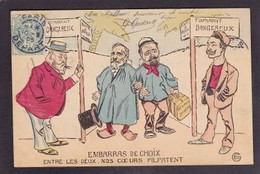 CPA Angleterre Royaume Uni Satirique Caricature Edward VII Edouard Circulé Kaiser Loubet - Sonstige & Ohne Zuordnung