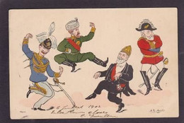 CPA Angleterre Royaume Uni Satirique Caricature Edward VII Edouard Circulé Tsar Nicolas II Russie Loubet - Sonstige & Ohne Zuordnung