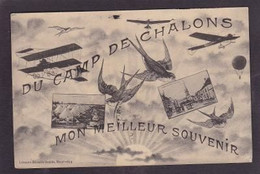 Delcampe - CPA Aviation Meeting Circulé Voir Dos CHALONS Hirondelles - Fliegertreffen