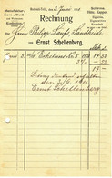 Hochdahl Trills Bei Haan Mettmann 1911 Deko Rechnung " Ernst Schellenberg Konfektion Schirme Hüte Kappen - Textile & Clothing