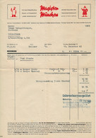 München 1943 Deko Rechnung " Likörfabrik Zum Magister Bereitanger 15 Liköre Essig Wein Cigarren " - Lebensmittel