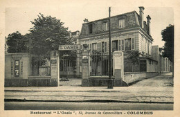 Colombes * Devanture Hôtel Restaurant " L'oasis " * 52 Avenue De Gennevilliers - Colombes