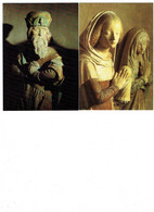 GRANDE CPM - Lot 5 -Monesties - Statues VIERGE SOUTENUE MARIE DE CLEOPHAS MARIE MADELEINE Joseph D'Arimathie - Monesties