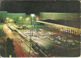 Roma (Lazio) Piazza Dei Cinquecento (500) E Stazione Termini, Notturno, Su Retro Pubblicità Lampade "Osram" - Stazione Termini