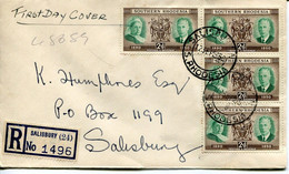 Southern Rhodesia Mi# 72 Used On FDC Letter  - 60 Years Rhodesia - Occupation Day - Southern Rhodesia (...-1964)