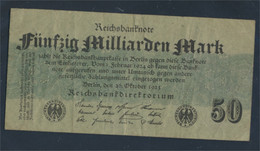 Deutsches Reich Rosenbg: 122a, Grün, Ohne Firmenzeichen, Ohne Kontrollnummer Gebraucht (III) 1923 50 Milliard (8981291 - 50 Mrd. Mark