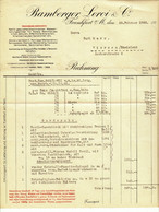 Frankfurt 1922 Deko Rechnung " Bamberger,Leroi & Co Armaturenfabrik Kriegsschiff-Ausrüstungen " - Transport