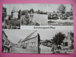 Erholungsort PLAU (Kr. Lübz) - Burgturm, An Der Elde, Kaffeestube, Karl-Marx-Straße - 1980s Used - Plau