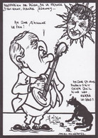 CPM Hallyday Johnny Jihel Tirage Signé 100 Ex. Numérotés Signés Satirique Caricature Raffarin - Zangers En Musicus