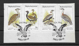 Bophuthatswana 1983 Vögel Mi.Nr. 112/15 Kpl. Satz Gestempelt Auf Papier - Bophuthatswana