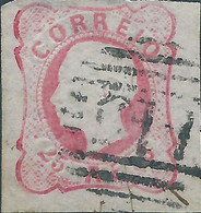 PORTOGALLO -PORTUGAL -1862 King Luis I - 25R Pink Used - Usati