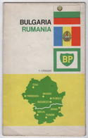 BULGARIA - RUMANIA  BP TOURING SERVICE BULGARIEN -RUMANIEN  MAP - Europe