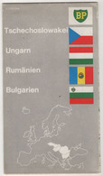 TSCHECHOSLOWAKEIA-UNGARN-RUMANIEN-BULGARIEN BP TOURING SERVICE CZECHOSLOVAKIA - HUNGARY -RUMANIA -BULGARIA   MAP - Europe