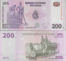 Kongo (Kinshasa) Pick-number: 99b Uncirculated 2013 200 Francs - Sin Clasificación