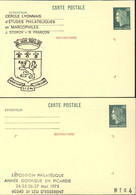 Entiers Marianne Cheffer 30ct Vert Neuves Repiquage Exposition Philatélique St Leu D'Esserent + Cercle Lyonnais CLEPM - Overprinter Postcards (before 1995)