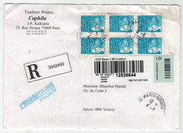 France // 2004 // Lettre Recommandée Pour La Suisse (Vouvry) Le 4.06.2004 - Storia Postale