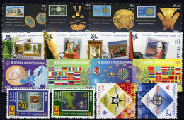 2006 CEPT Perf.5 Sets ** 40€ Bosnien-Herc.Peru Lettland Ukraine Sri Lanka Topics Stamp On Stamps 50 Years Of EUROPA - 2006